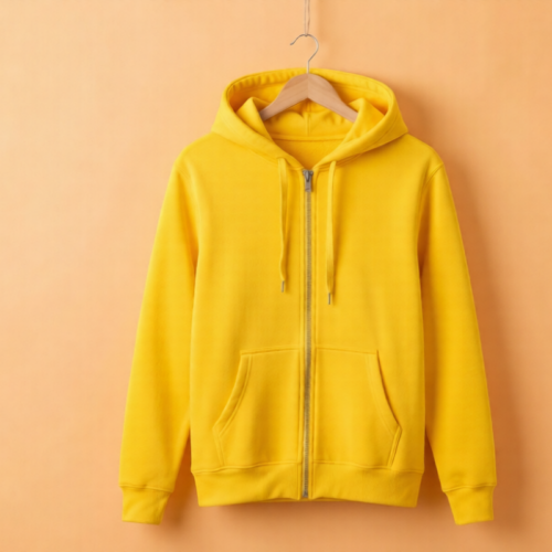 image-ezremove (2) Hoodie With Zip (100% Cotton Fleece) – Lemon Yellow