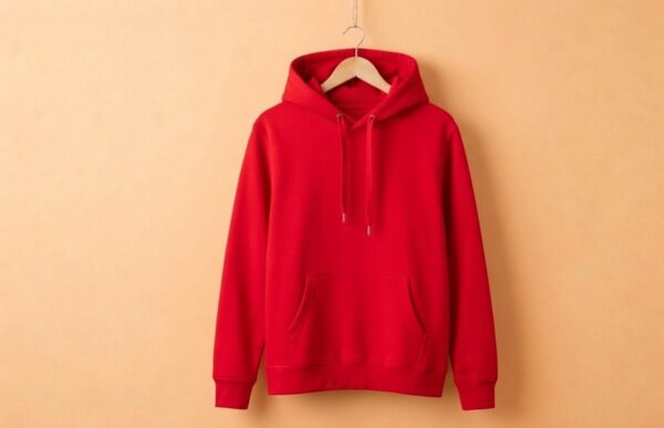 Men’s Hoodie(100% Cotton Fleece) – Red