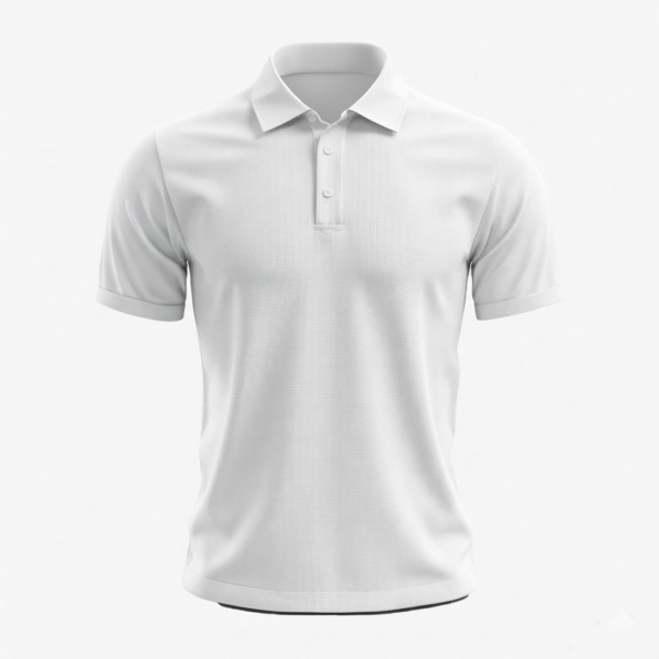 pgvIC Men's Polo (OE Airtex) 220 GSM - White