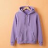Hoodie With Zip (100% Cotton Fleece) – Levander