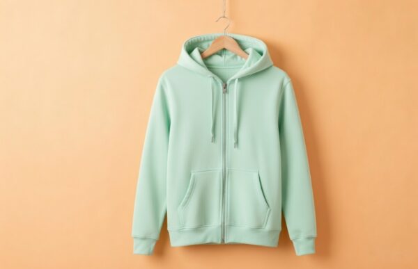 wmremove-transformed11 Hoodie With Zip (100% Cotton Fleece)-Pastel Mint