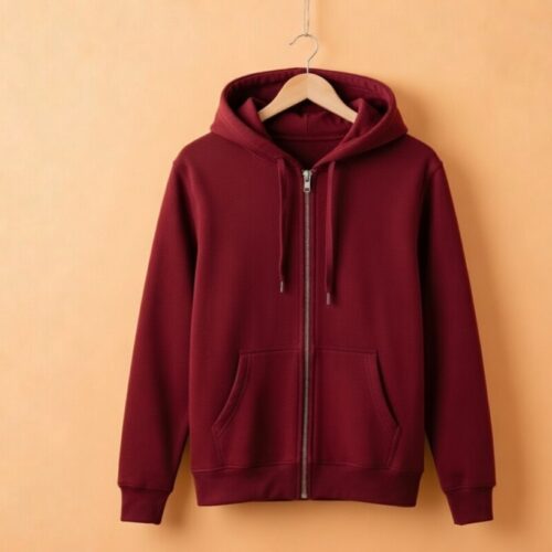 wmremove-transformed7 Hoodie With Zip (100% Cotton Fleece) - Maroon