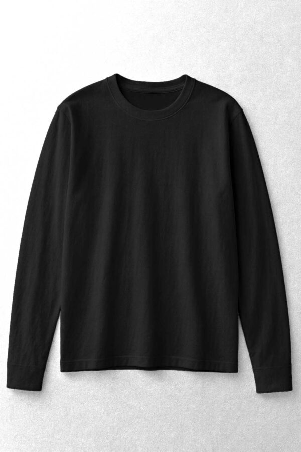 Round Neck Full Sleeve (OE Single Jersey) - Black