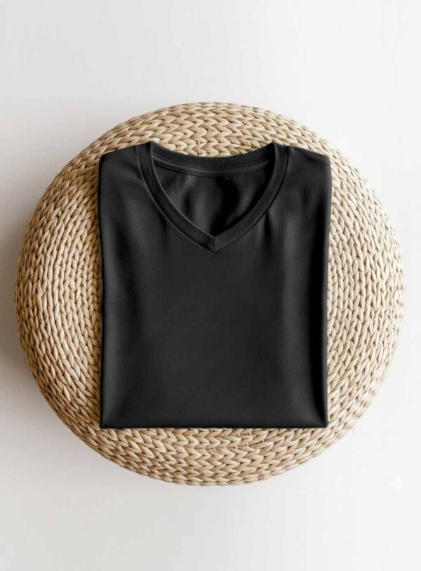 V Neck(OE Single Jersey)  – Black