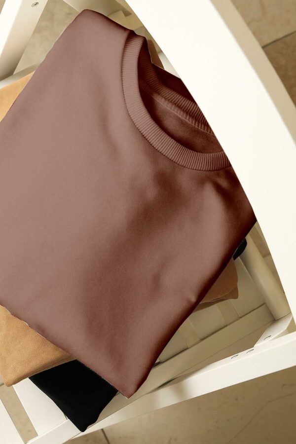 Drop Shoulder(Cotton French Terry) - Brown