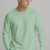 02 - Front 2 - Pista Green Round Neck Full Sleeve (OE Single Jersey) – Pista Green