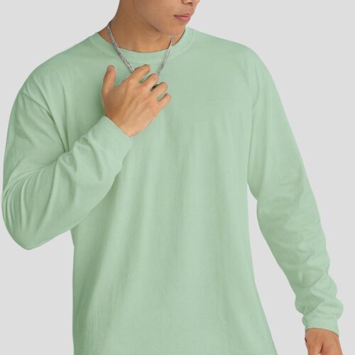 Round Neck Full Sleeve (OE Single Jersey) – Pista Green