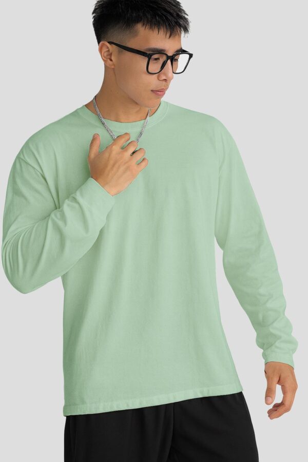 02 - Front - Pista Green Round Neck Full Sleeve (OE Single Jersey) – Pista Green