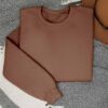 Mens Sweatshirt – 100% Cotton French Terry – 240 GSM – Brown