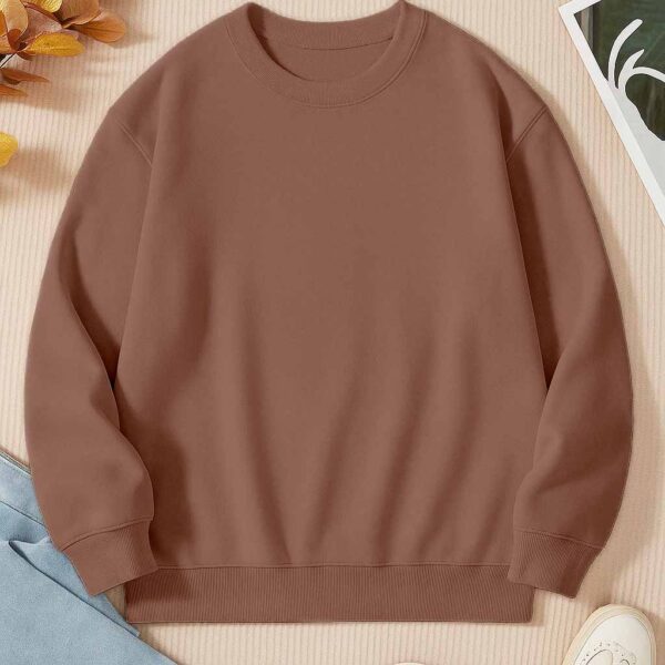 Mens Sweatshirt – 100% Cotton French Terry – 240 GSM – Brown