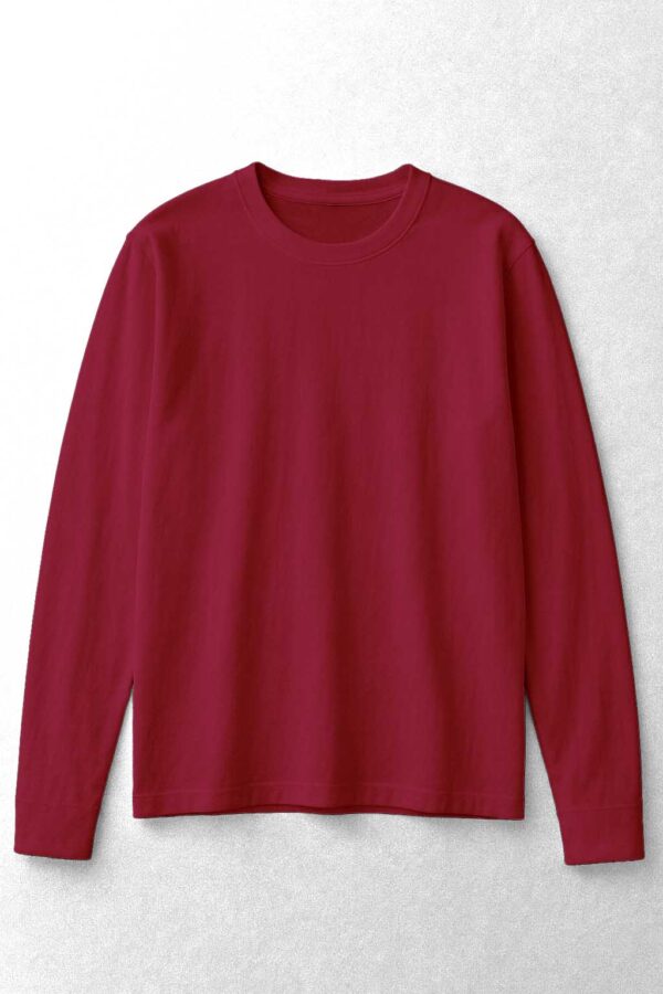 Round Neck Full Sleeve (OE Single Jersey) - Maroon
