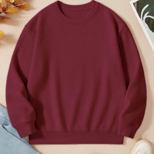 Mens Sweatshirt – OE French Terry – 240 GSM – Maroon