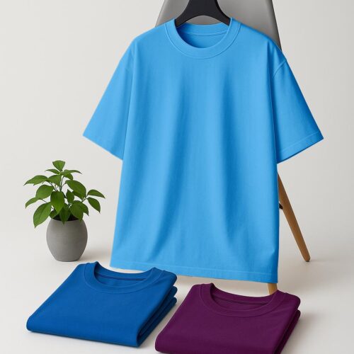 Oversizesed(100% Single Jersey) – Sky Blue