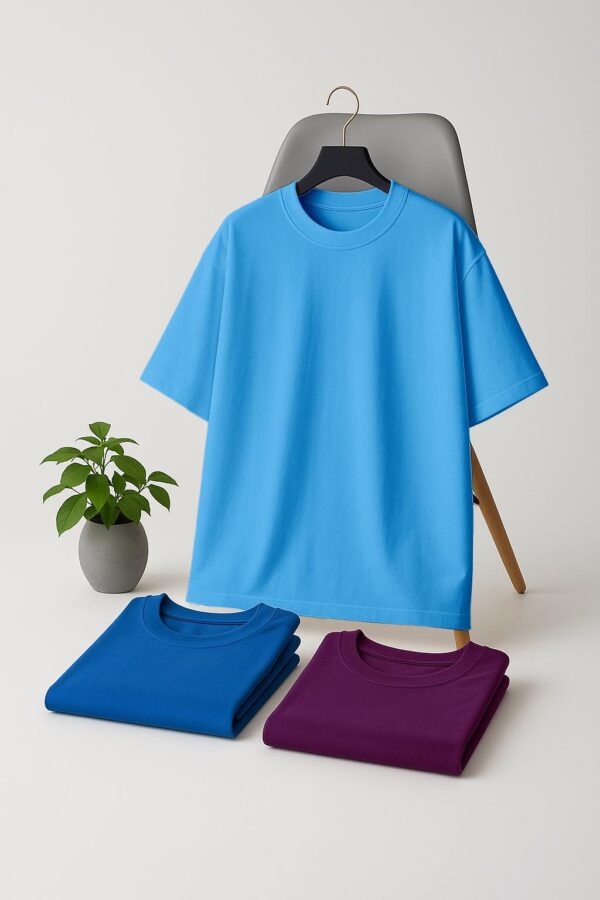 04 - Ov - Sky Blue Oversizesed(100% Single Jersey) – Sky Blue