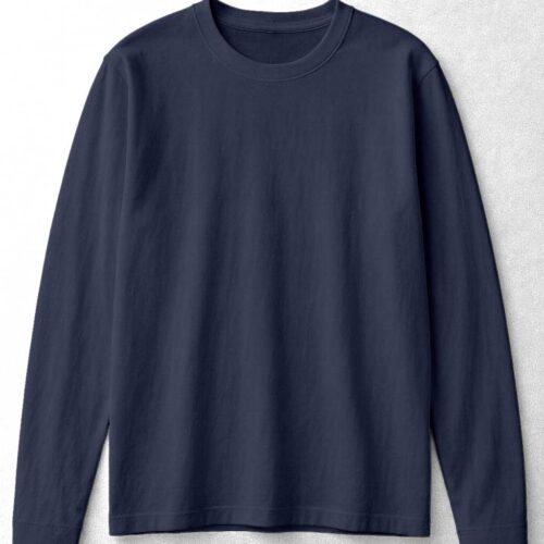 Round Neck Full Sleeve (OE Single Jersey) - Navy