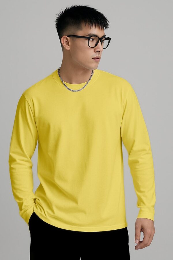 Round Neck Full Sleeve (OE Single Jersey) –  Yellow