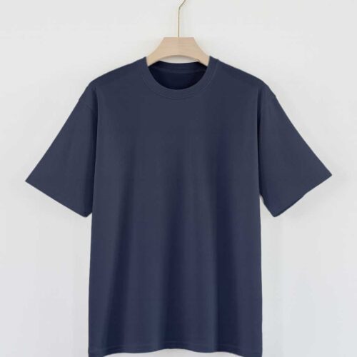 05 - Oversized - Front - Navy Drop Shoulder(OE French Terry) – Navy