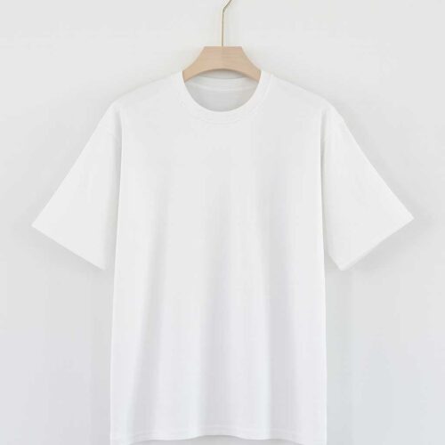 06 - Oversized - Front - White Drop Shoulder(OE French Terry) – White