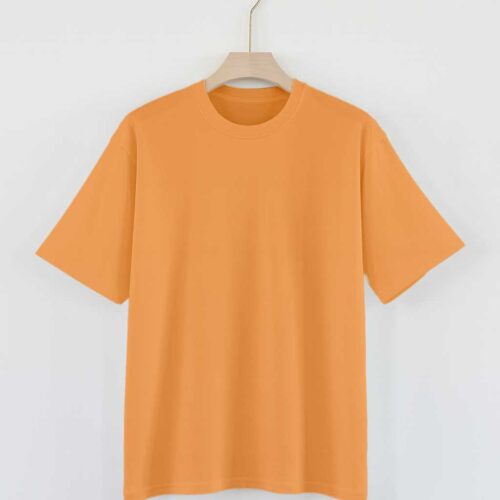 07 - Oversized - Front - Orange Drop Shoulder(OE French Terry) – Lite Orange
