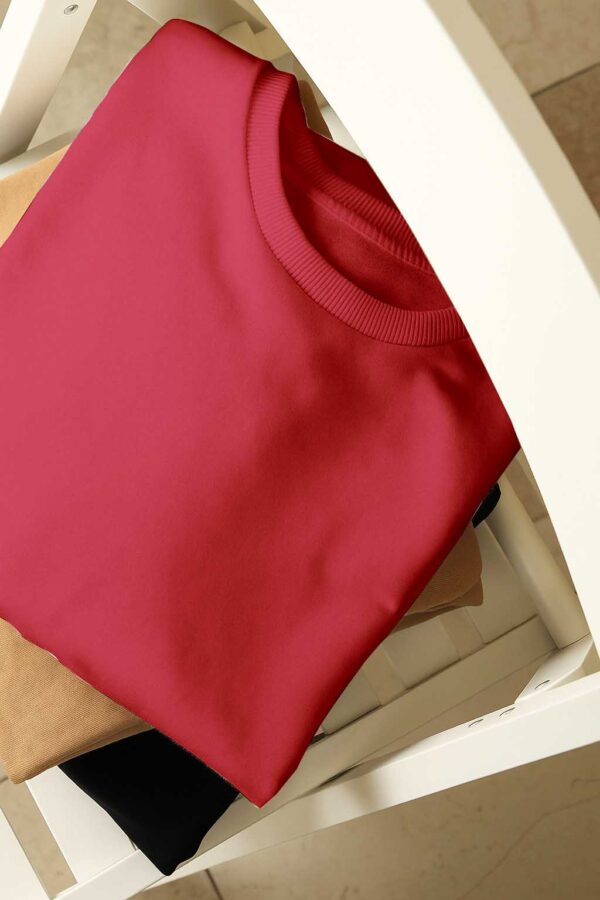 Drop Shoulder(Cotton French Terry) - Red