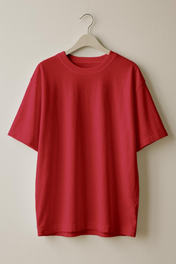 Oversizesed(100% French Terry)-Red