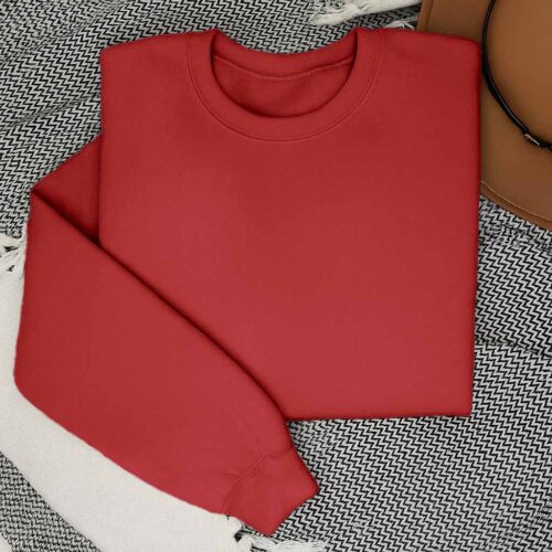 Mens Sweatshirt – 100% Cotton French Terry – 240 GSM –Red