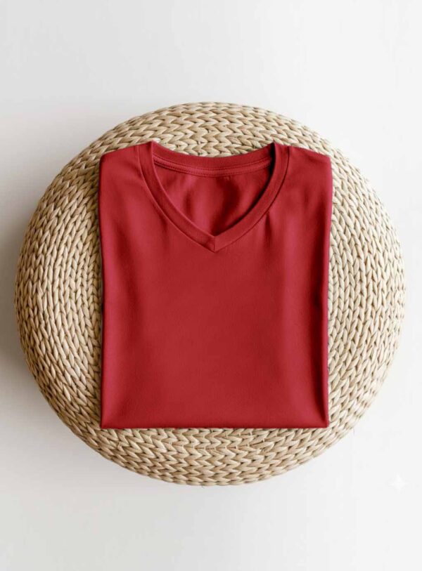 V Neck(OE Single Jersey) –Red