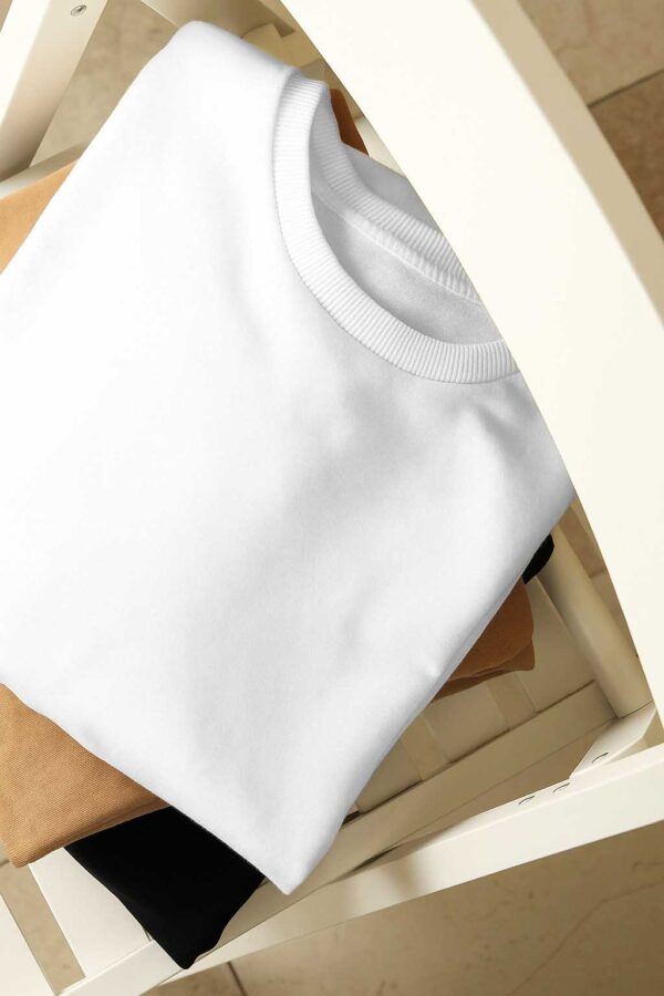Drop Shoulder(Cotton French Terry)- White