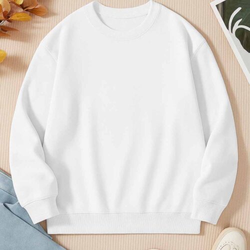 Mens Sweatshirt - OE French Terry -  240 GSM - White