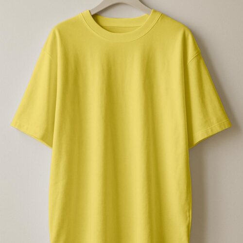 Oversizesed(100% French Terry)-Lemon Yellow