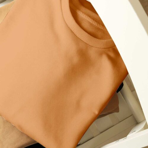 Drop Shoulder(Cotton French Terry)-  Orange