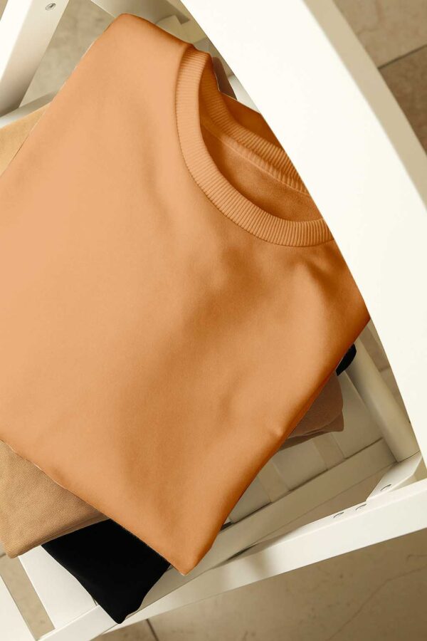 Drop Shoulder(Cotton French Terry)-  Orange