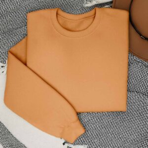 Mens Sweatshirt – 100% Cotton French Terry – 240 GSM – Gold Orange
