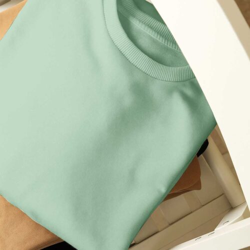 Drop Shoulder(Cotton French Terry) - Pista Green