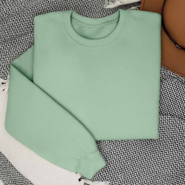 Mens Sweatshirt – 100% Cotton French Terry – 240 GSM – Pastel Mint