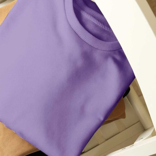 Drop Shoulder(Cotton French Terry) - Lavender