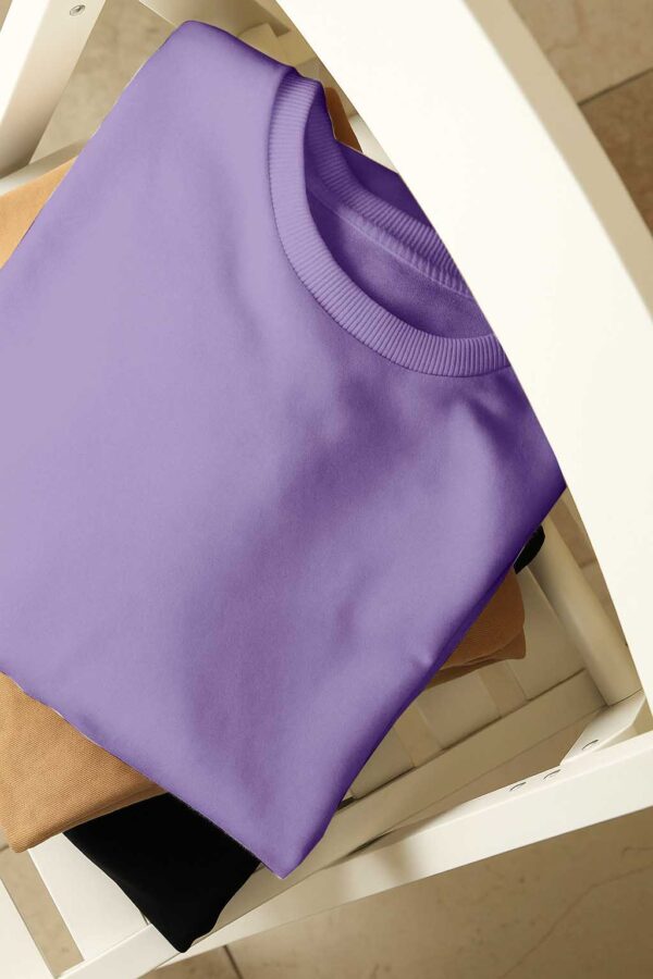 Drop Shoulder(Cotton French Terry) - Lavender