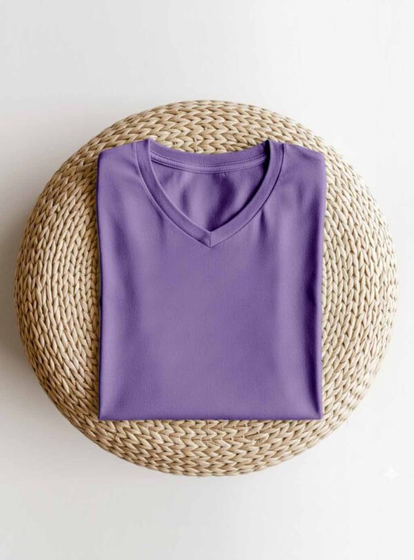 V Neck(OE Single Jersey)  – Lavender