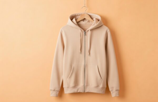 Hoodie With Zip (100% Cotton Fleece) – Sandal